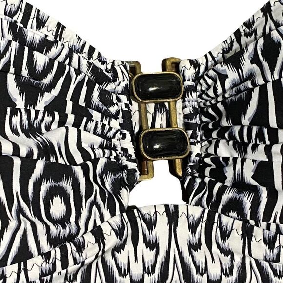 Anne Cole Black and White Swimsuit Full Coverage Size 6 - Picture 5 of 7